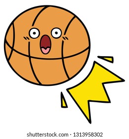 cute cartoon of a basketball