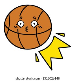 cute cartoon of a basketball