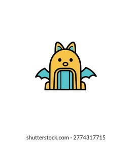 A cute cartoon bat
