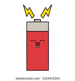 cute cartoon of a battery