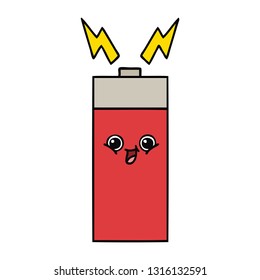 süßer Cartoon einer Batterie
