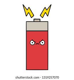 süßer Cartoon einer Batterie