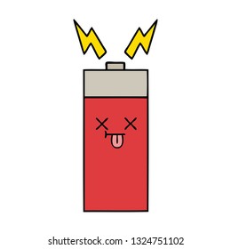 cute cartoon of a battery
