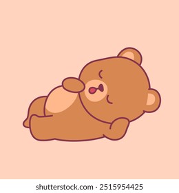 Cute Cartoon Bear Illustration Vector