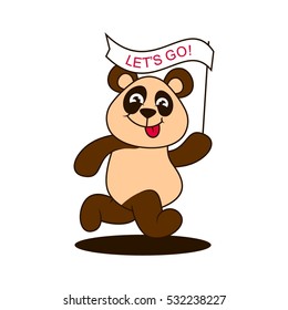 Cute cartoon bear mascot