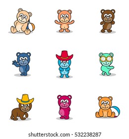 Cute cartoon bear mascot