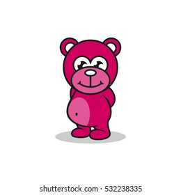 Cute cartoon bear mascot