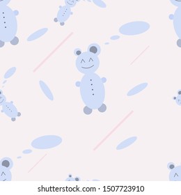 Cute cartoon bear. Seamless pattern. Vector graphics. Vector EPS10.