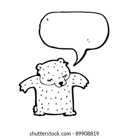 cute cartoon bear with speech bubble
