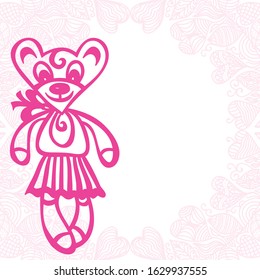 Cute cartoon bear. Vector illustration