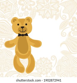 Cute cartoon bear. Vector illustration