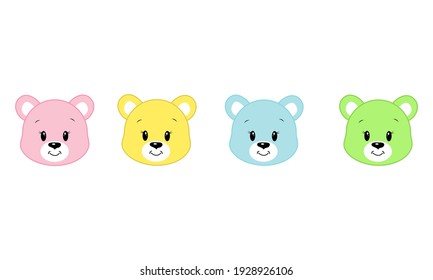 Cute cartoon bear. Vector illustration.