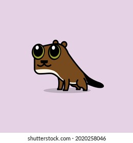 cute cartoon beaver .vector illustration for children's book or mascot logo