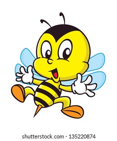 Cute cartoon bee