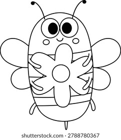 Cute cartoon bee and