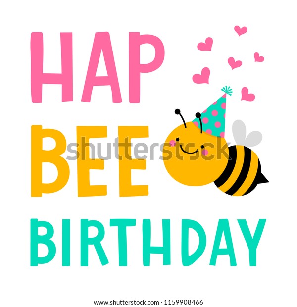 Cute Cartoon Bee Illustration Text Bee Stock Vector (Royalty Free ...
