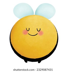 Dibujo lindo, caricatura linda mascota de abejas con un set adorable de miel de abeja, llevar una olla de miel y una botella orgánica de miel - conjunto de mascotas vectoriales,vector de miel Ilustración 