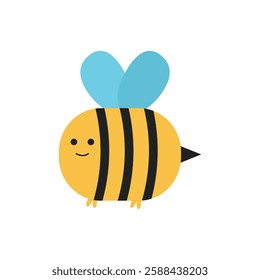 cute cartoon bee vector design concept flat style
