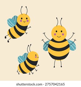 Vector lindo las abejas