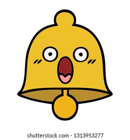 süßer Cartoon einer Glocke