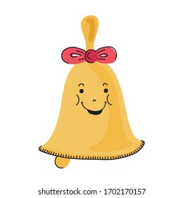 Curiosa campana de caricatura. Ilustración del vector