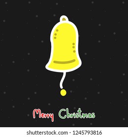 Cute cartoon Bell,Hand drawn,Vector,Illustrations,Doodle.
