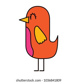 cute cartoon bird animal beauty