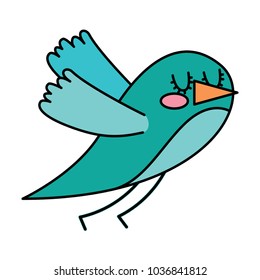 cute cartoon bird animal beauty