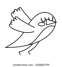 cute cartoon bird animal beauty