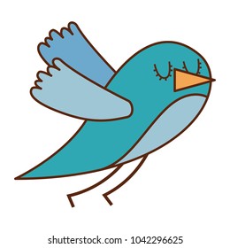 cute cartoon bird animal beauty