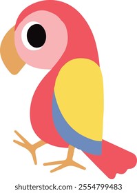 cute cartoon bird icon vector 