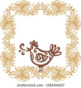 Cute cartoon bird. Vector illustration