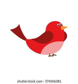 Cute cartoon bird vector illustration