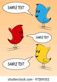 Cute Cartoon Birdie Illustrations