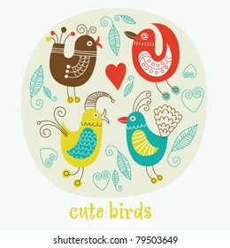 cute cartoon birds