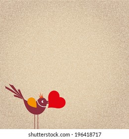 Cute cartoon birds on vector