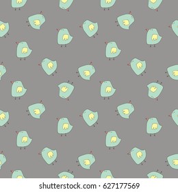 Cute cartoon birds print