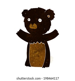 lindo oso negro de dibujos animados