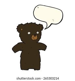 süßer Karikaturenbär mit Sprachblase