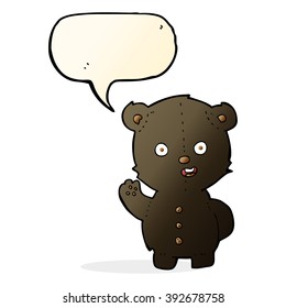 süßer Karikaturenbär mit Sprachblase