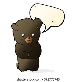 süßer Karikaturenbär mit Sprachblase