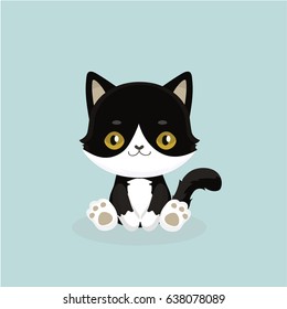 Chat Noir Et Blanc Stock Vectors Images Vector Art