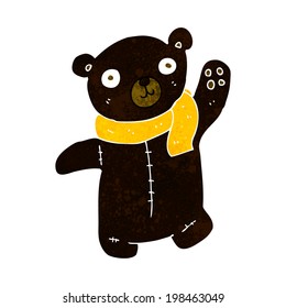 cute cartoon black teddy bear