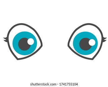 cute cartoon blue eyes for drawing characters