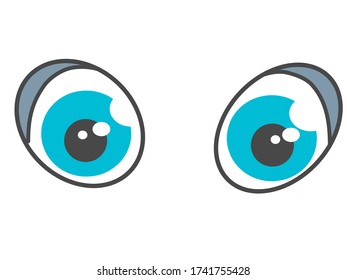 cute cartoon blue eyes for drawing characters