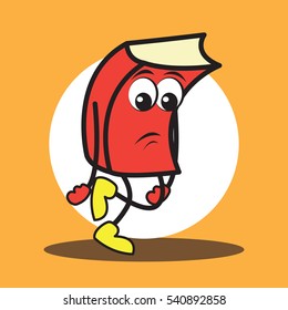 Cute cartoon book character set