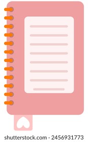 Lindo libro de dibujos animados Ilustración vectorial plana aislada sobre fondo blanco.