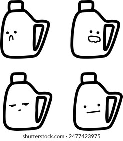 Nette Cartoon Flasche Vektorillustration | Minimalistischer Stil