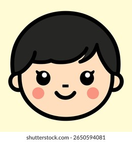 Cute Cartoon Boy Avatar Vector