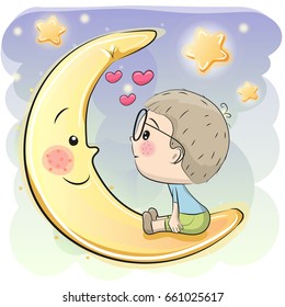 Imágenes similares, fotos y vectores de stock sobre Cute Cartoon boy is